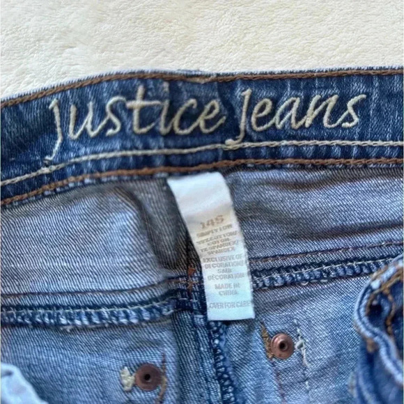 Justice Girls Bootcut Jeans Size 14 Short - Distressed - Picture 3 of 5